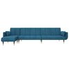 vidaXL L-formet sovesofa 275x140x70 cm velour bl&aring;
