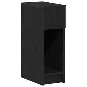vidaXL sengebord med skuffe 20x36x60 cm sort-eg