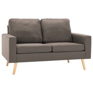 vidaXL 2-personers sofa stof gr&aring;brun