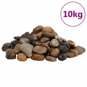 vidaXL polerede sm&aring;sten 10 kg 2-5 cm flerfarvet