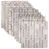 vidaXL Mosaik Fliser Cremefarvet 30 x 30 cm Marmor