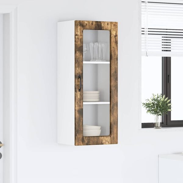 vidaXL Køkkenskab med hylde Røget eg 40 x 31 x 100 cm Konstrueret træ