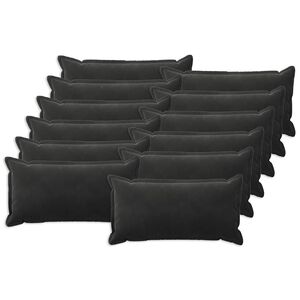 vidaXL Pudebetr&aelig;k 12 pcs HOUTEN Sort 40 x 80 cm Fl&oslash;jl
