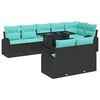 vidaXL Havesofa S&aelig;t 9 stk. Sort Poly rattan