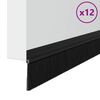 vidaXL Selvkl&aelig;bende d&oslash;rb&oslash;rstet&aelig;tninger 12 pcs Sort 100 cm