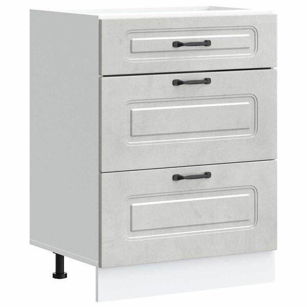 vidaXL k&oslash;kkenunderskab Kalmar konstrueret tr&aelig; beton gr&aring;