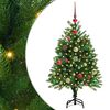 vidaXL Juletr&aelig; med 150 LED'er med stativ Gr&oslash;n 120 cm PE