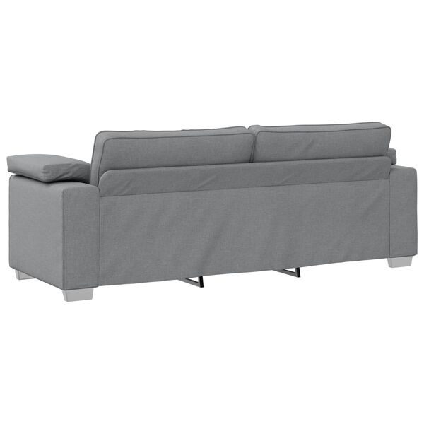 vidaXL Sofa Lysegrå 219 x 77 x 82 cm Stof