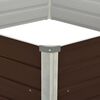 vidaXL h&aelig;vet plantekasse 129 x 129 x 45 cm galvaniseret st&aring;l brun