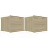 vidaXL sengeborde 2 stk. 40x30x30 cm konstrueret tr&aelig; sonoma-eg