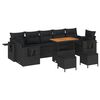 vidaXL Havesofa S&aelig;t 10 stk. Sort polyrattan
