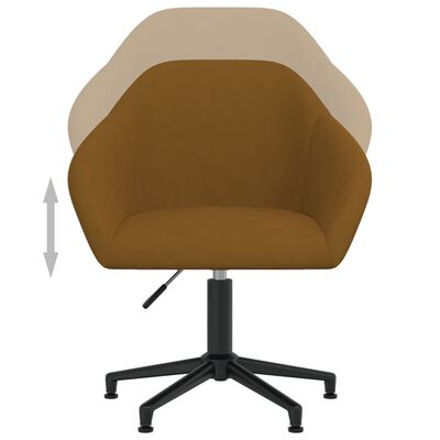 vidaXL drejelig spisebordsstol fløjl brun