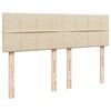 vidaXL kontinentalseng med madras 140x190 cm stof cremefarvet