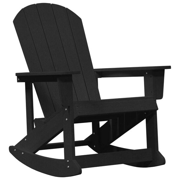 vidaXL Adirondack gyngestol Sort 73.5 x 92 x 90cm HDPE