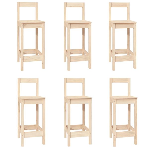 vidaXL bars&aelig;t 7 dele massivt fyrretr&aelig;