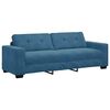 vidaXL Sofa S&aelig;t 3 pcs Bl&aring; 221 x 80 x 80 cm Fl&oslash;jl