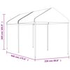 vidaXL pavillon med tag 4,46x2,28x2,69 m polyethylen hvid