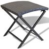 vidaXL foldbar skammel polyrattan sort