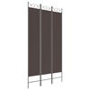 vidaXL 3-panels rumdeler 120x220 cm stof brun