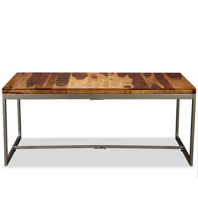 vidaXL spisebord i massivt sheeshamtræ og stål 180 cm