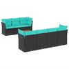 vidaXL sofas&aelig;t til haven 8 dele med hynder polyrattan gr&aring;