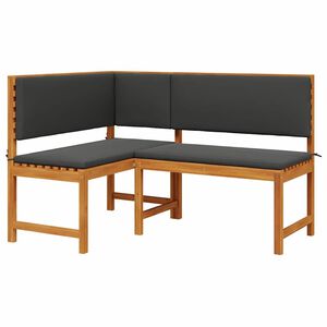 vidaXL Have Stol med pude Brun 140 x 100 x 91cm Massivt akacietr&aelig;