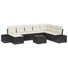 vidaXL Havesofa S&aelig;t 9 stk. Sort polyrattan