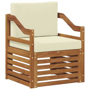 vidaXL Udend&oslash;rs sofagruppe Soli Akacietr&aelig; og polyester Naturfarvet