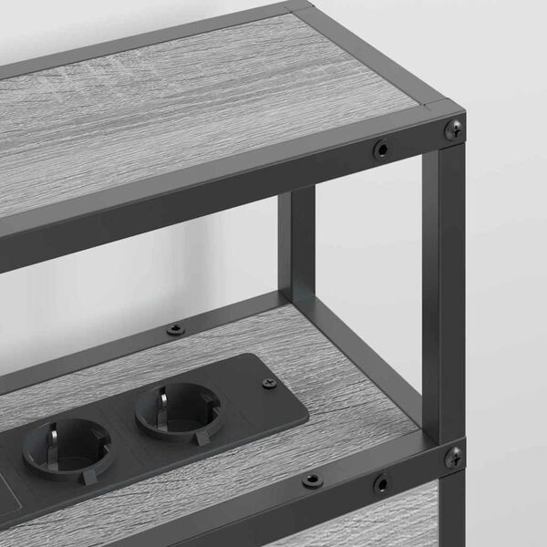 vidaXL Opbevaringshovedgavl Gr&aring; sonoma-eg 200 cm Konstrueret tr&aelig;