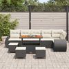 vidaXL Havesofa S&aelig;t 10 pcs Sort polyrattan