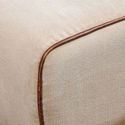 vidaXL taburet kanvas og læder 40x30x45 cm