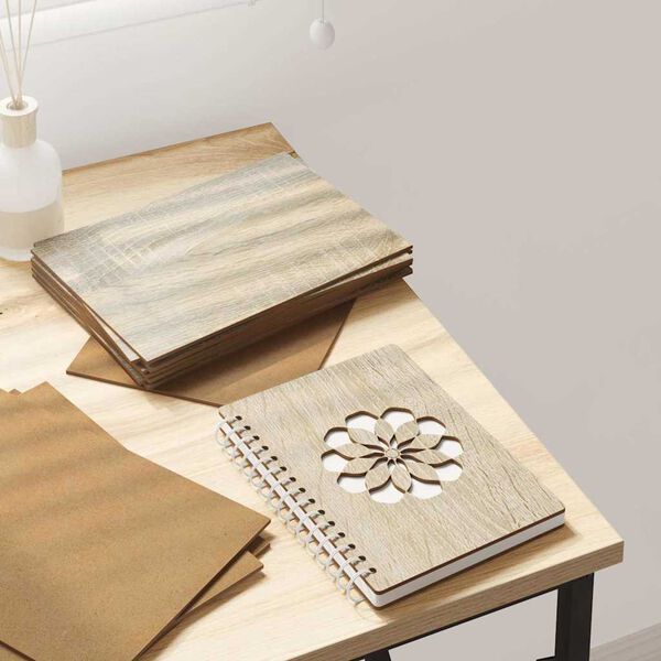 vidaXL Dekor Panels 50 pcs Sonoma eg 15 x 21 x 0.27 cm Konstrueret tr&aelig;