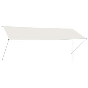 vidaXL foldemarkise 350x150 cm cremefarvet