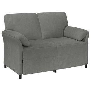 vidaXL 2-personers sofa M&oslash;rkegr&aring; 138 x 83 x 95 cm Fl&oslash;jl