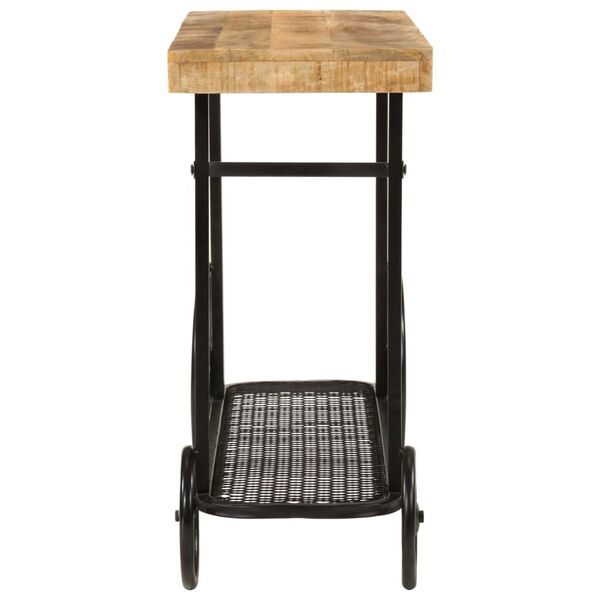 vidaXL konsolbord 112x36x76 cm massivt mangotr&aelig; og jern