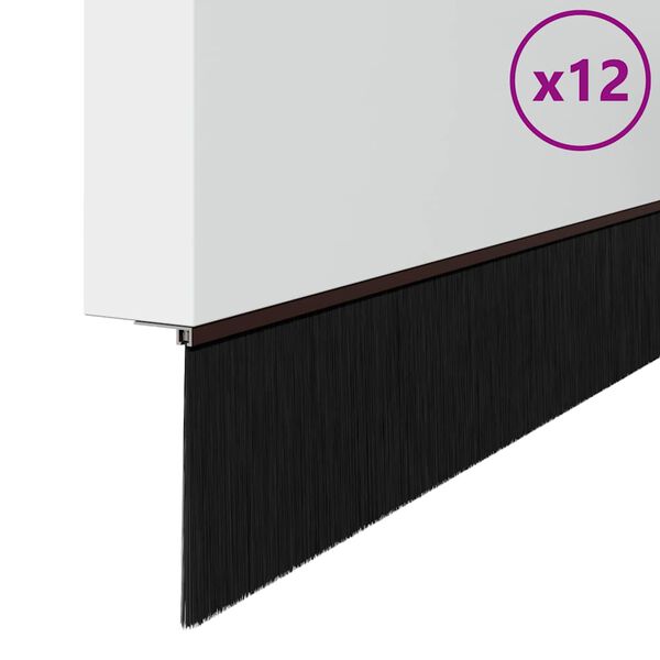 vidaXL Selvkl&aelig;bende d&oslash;rb&oslash;rstet&aelig;tninger 12 pcs Brun 100 cm