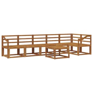 vidaXL Udend&oslash;rs sofagruppe 7 pcs Naturfarvet Massivt Akacietr&aelig;