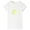 T-shirt til b&oslash;rn str. 104 ecrufarvet