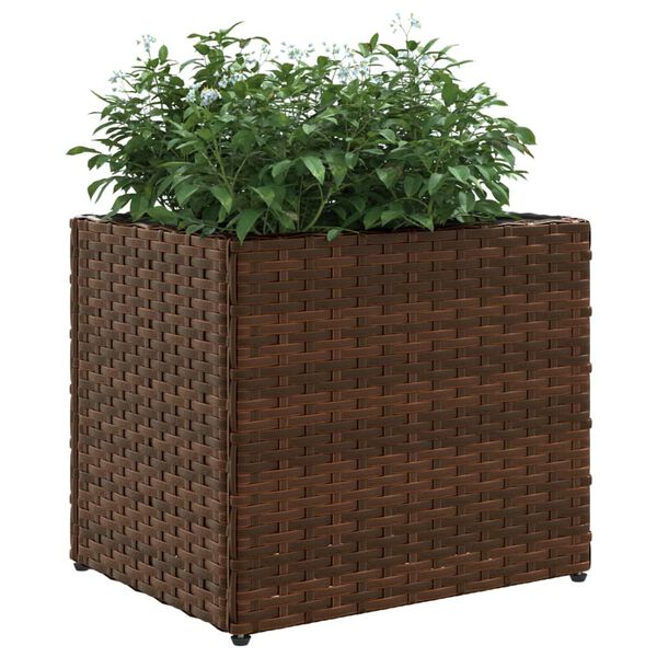 vidaXL plantekasse 36x30x32 cm polyrattan brun