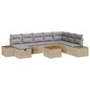 vidaXL Havesofa S&aelig;t 9 stk. Beige polyrattan