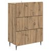 vidaXL Skuffeskab 66 x 34,5 x 92 cm Konstrueret tr&aelig; Artisan-eg