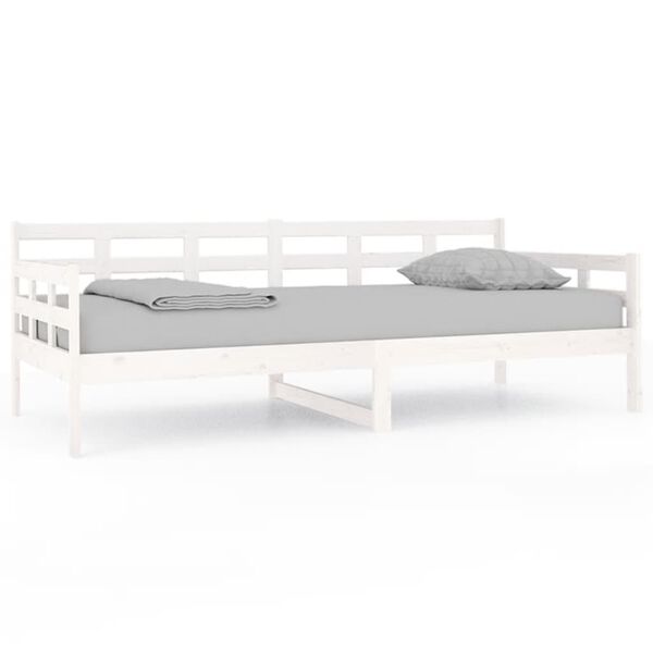 vidaXL daybed 90x200 cm massivt fyrretræ hvid