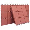 vidaXL Terrasse Flise 10 pcs R&oslash;d 30,5 x 30,5 x 2,2 cm Polypropylen