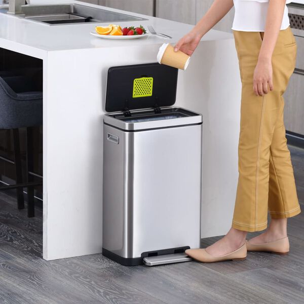 EKO pedalspand X-Cube 30 l mat s&oslash;lvfarvet