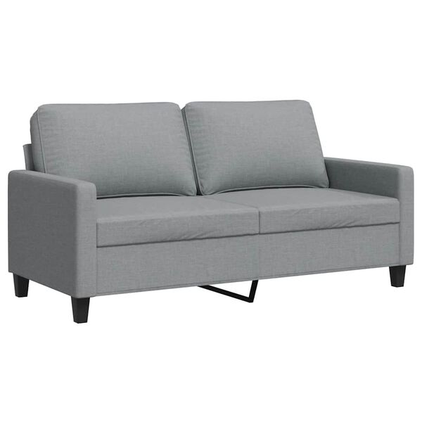 vidaXL 2-personers sofa 140 cm stof lysegr&aring;
