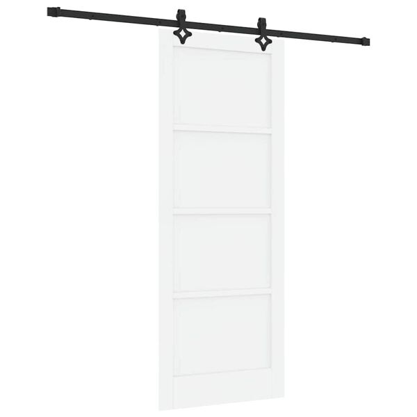 vidaXL Skyded&oslash;r ORKDAL Hvid 83 x 211 cm Massiv fyrretr&aelig;