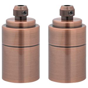 vidaXL lampeholdere 2 stk rød bronze E27