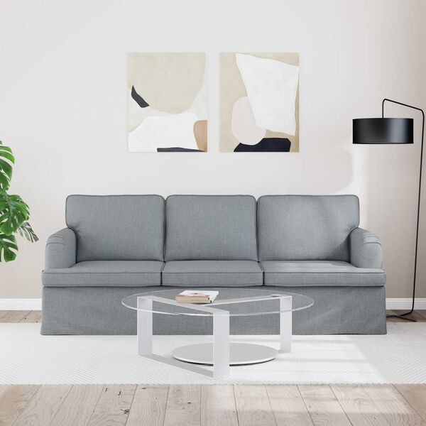 vidaXL Sofa Lysegr&aring; 201 x 80 x 85 cm Stof