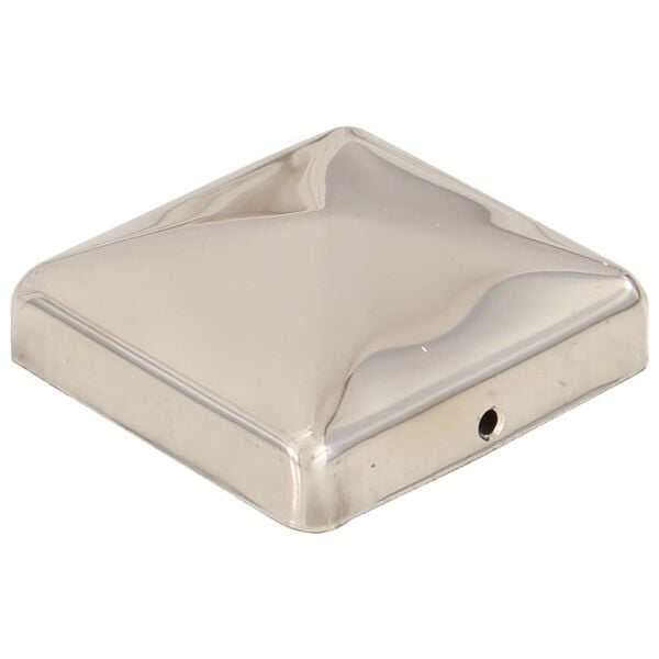 vidaXL pyramideformede stolpehætter 6 stk. 71x71 mm rustfrit stål