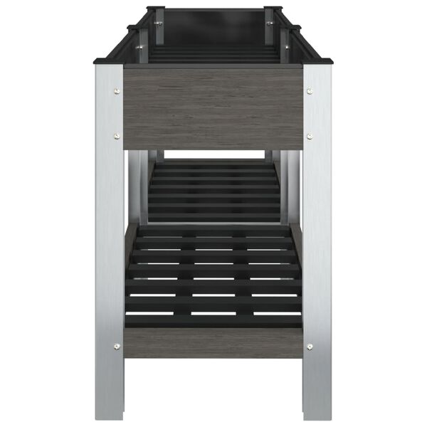 vidaXL h&oslash;jbed med hylde 175x50x75 cm WPC gr&aring;